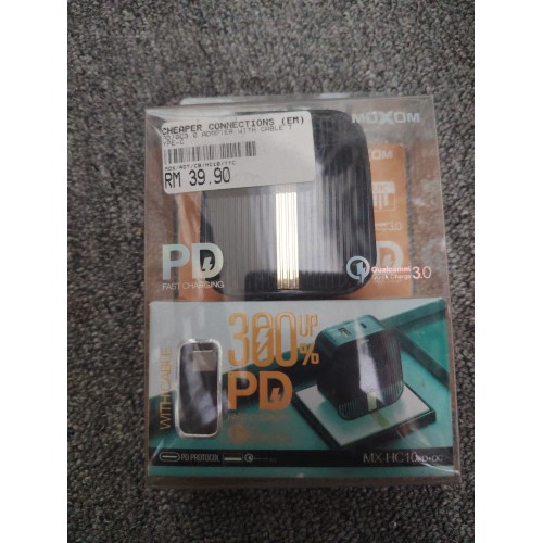 MOXOM MX-HC10 TYPEC QC3.0 & PD 充电器和插头