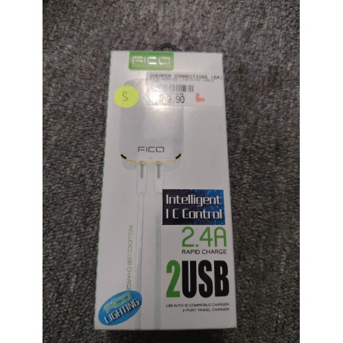 FICO 2.4A 2USB 插头和苹果数据线