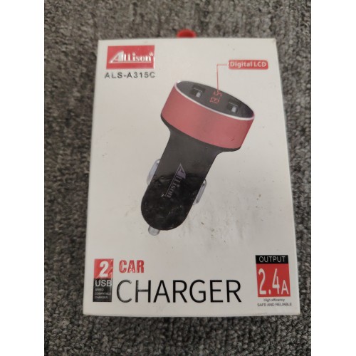 ALLISON ALS-A315C 车充 2USB 2.4A  充电显示